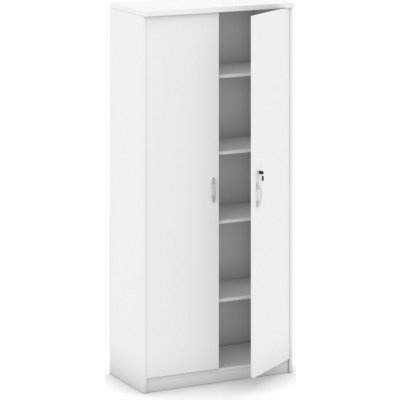 Mirelli, Kancelářská skříň 800 x 400 x 1800 mm, bílá – Zboží Dáma