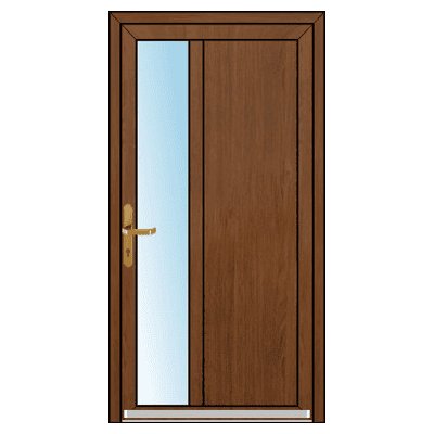 OknaDvereNaMiru.cz Vchodové plastové dveře SLOUPKOVÉ Alice bílá 100 x 200 cm – Sleviste.cz