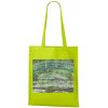 Nákupní taška a košík Plátěná taška Cloude Monet Japonský most Limetková