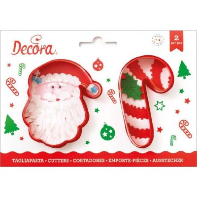 Vykrajovátko vánoční Santa Claus a cukrovinka 8cm - Decora – Zbozi.Blesk.cz
