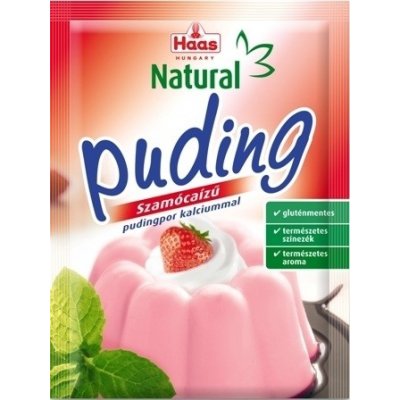 Haas Natural puding s jahodovou příchutí 40 g