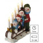 EMOS LED dekorativní svícen sněhuláci na saních časovač DCAW15 – Zboží Dáma