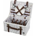 Cilio dvoupatrový piknikový koš Cellina pro 4 osoby bílý – Zboží Dáma