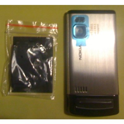 Kryt Nokia 6500 slide střední + zadní stříbrný – Zboží Mobilmania