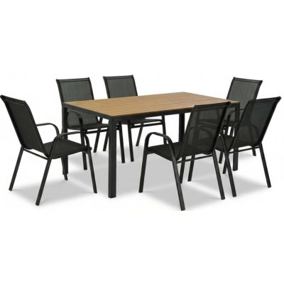 Vikio Venkovní zahradní set 150x90 pro 6 osob DK304-P přírodní – Zboží Mobilmania