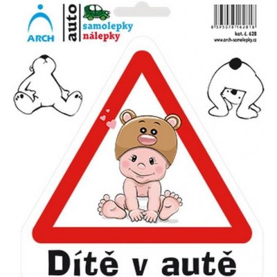 Walteco Dítě v autě - sedící dítko, 150x180mm, samolepka Množství: 1 ks , 20183 – Hledejceny.cz