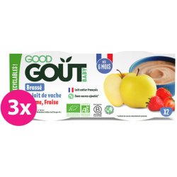 Good Gout Bio Dezert jahodový s jablkem 3 x 2 x 100 g