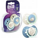 Lovi silikon dudlík Night & Day 2 ks Liška modrá – Zboží Dáma