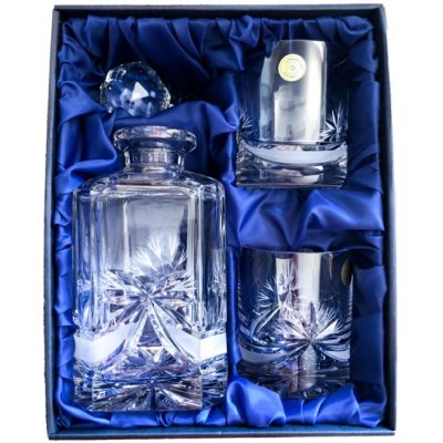 Onte Crystal Whisky set se skleničkami okno na pískování Mašle 330 ml