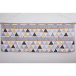 Jan peří kapsář za velkou postel šedo žluté trojúhelníky – Hledejceny.cz