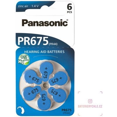 Panasonic baterie do naslouchadel 6ks PR675(44H)/6LB – Zbozi.Blesk.cz