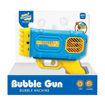 Bublifuk pistole se světelnými efekty 17 cm – Zboží Mobilmania