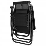 Zahradní polohovací křeslo SPRINGOS ZERO GRAVITY černé – Zboží Mobilmania