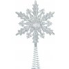 Vánoční ozdoby MFP 8886167 Špice glitr stříbrná 21cm