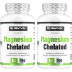 Survival Dvojbalení Magnesium Chelated 2 x 150 kapslí – Hledejceny.cz