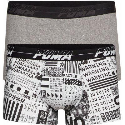 Puma pánské boxerky Activism Aop Trunk 2-pack Black & White – Hledejceny.cz