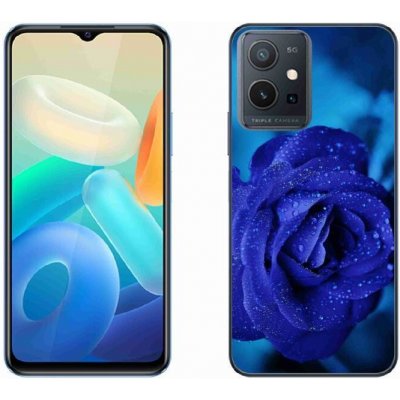 Pouzdro mmCase Gelové Vivo Y55 5G - modrá růže – Zboží Živě