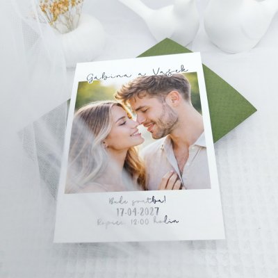 Svatební oznámení s fotografií vzor 4 – Sleviste.cz