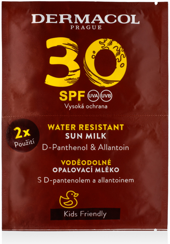 Dermacol opalovací mléko voděodolné SPF30 2x15ml