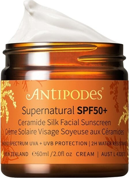 Antipodes Supernatural Jemný opalovací krém na obličej SPF50+ s keramidem 60 ml