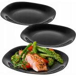 Jídelní talíř mělký Kadax talíře černé jídelní velké čtverec 28 cm – Hledejceny.cz