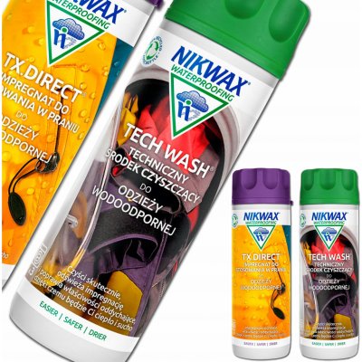 Nikwax Tech Wash & TX.Direct 2x300 ml Sada pro péči o outdoorové oblečení – Zboží Mobilmania