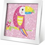 Wiky kreativita Kreativní set obraz s kamínky papoušek 17,5x17,5 cm – Hledejceny.cz