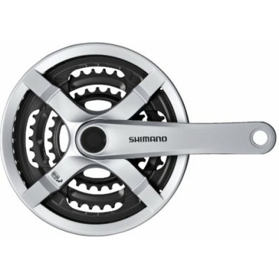 kliky SHIMANO Tourney FC-TX501-S 170mm 48x38x28 zubů, stříbrné s krytem, v krabičce – Hledejceny.cz