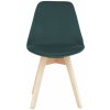 Jídelní židle Kondela Lorita Velvet smaragdová / buk