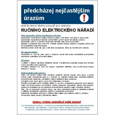 Pravidla bezpečné práce pro ruční elektrické nářadí | Plast, A3 – Zbozi.Blesk.cz