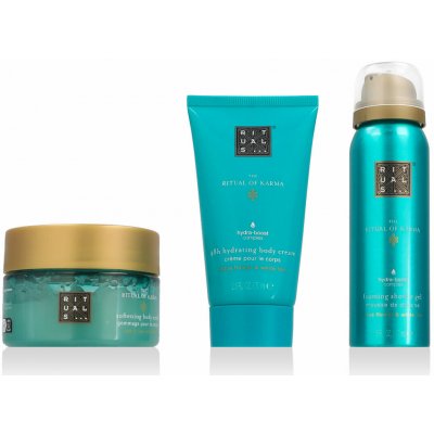 Rituals The Ritual of Karma sprchový gel 50 ml + tělový krém 70 ml + tělový peeling 125 g dárková sada – Hledejceny.cz
