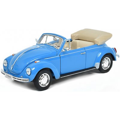 Welly Volkswagen Beetle Cabriolet Open modrá 1:24 – Zboží Mobilmania