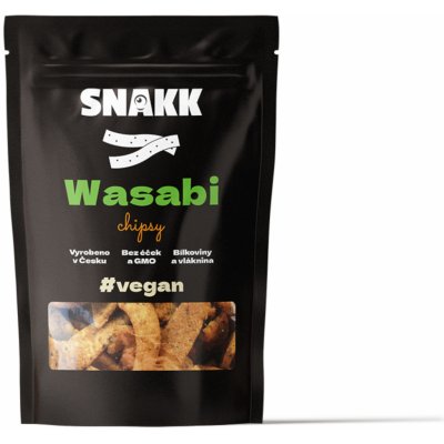 SNAKK Luštěninové chipsy WASABI vegan 70 g – Zboží Mobilmania