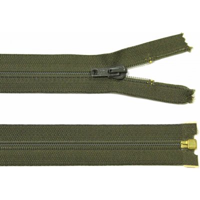 Spirálový zip no.5 rozepínací 60cm - více barev color: 663 tmavě khaki zelená – Hledejceny.cz