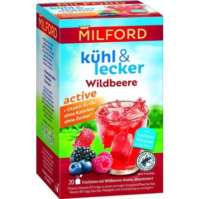 Milford Čaj k&l active Wildbeere 20 x 2,5 g – Zbozi.Blesk.cz