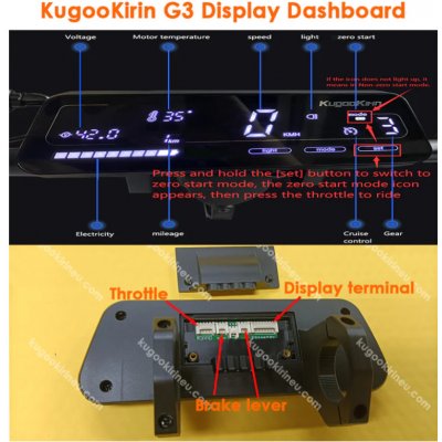 Kugoo Kirin G3 Displej Dashboard Verze A – Zboží Dáma