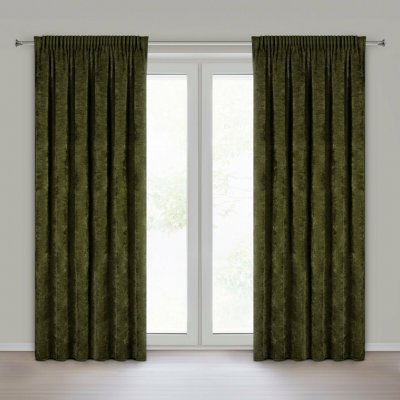 EUROFIRANY ZATEMŇOVACÍ ZÁVĚS NA PÁSCE NESKA 140X270 CM TMAVĚ OLIVOVÝ – Hledejceny.cz