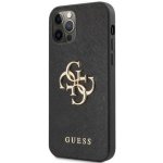 Pouzdro Guess Saffiano Big 4G Case iPhone 12/12 Pro černé – Zboží Živě