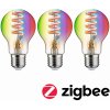 Žárovka Paulmann Filament 230V Smart Home Zigbee 3.0 LED žárovka E27 3x6,3W RGBW+ stmívatelné zlatá