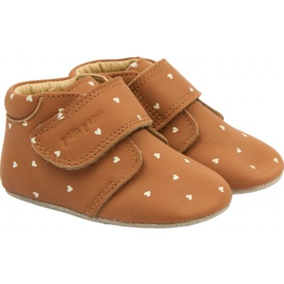 Pom Pom dětské kožené barefoot capáčky Beginners hnědé Caramel Cafe Heart – Zbozi.Blesk.cz