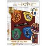 CurePink Poznámkový A5 blok Harry Potter Bradavické koleje 14,8 x 21 cm SLHP426 – Zboží Živě
