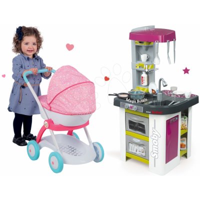 Smoby kuchyňka Tefal Studio a kočárek Baby Nurse 311027-11