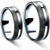 Prsteny Savicki Snubní prsteny karbon stříbro ploché SAVSRC3 6 SRC3 6