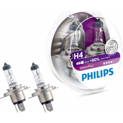 Philips VisionPlus H4 P43t-38 12V 60/55W