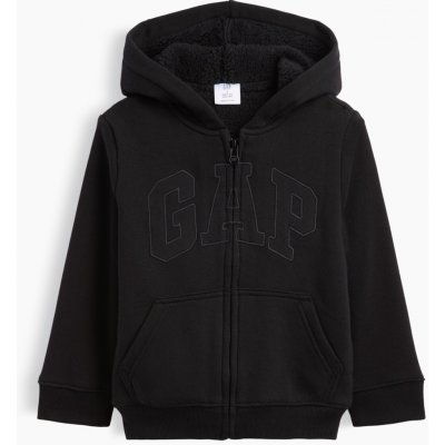 GAP Baby sherpa mikina Černá – Zboží Mobilmania