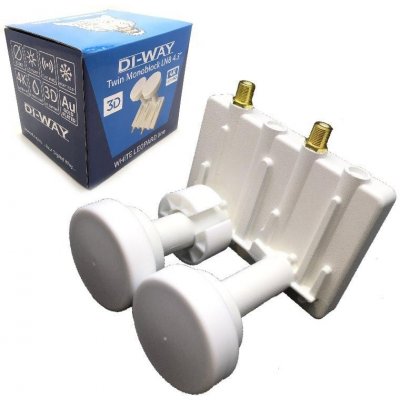 DI-WAY LNB MONOBLOCK TWIN 0,1dB 4,3st WHITE LEOPARD LINE – Zboží Živě