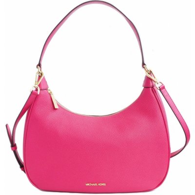 Michael Kors kožená kabelka Cora large hobo carmine pink růžová