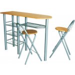 Komplet barový stůl + 2 židle, Tempo Kondela, buk, 120x40 cm, BOXER – Zboží Mobilmania