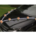 Girlanda na auto - tylová šerpa s růžemi - lososová - 1ks – Zboží Dáma