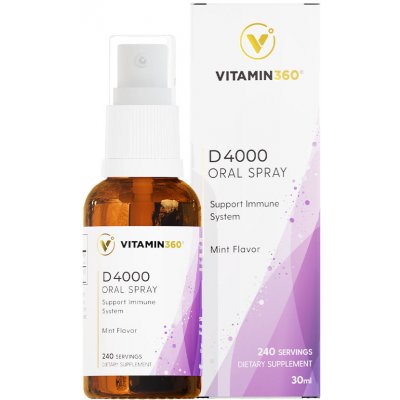 Vitamin360 D4000 IU Oral Spray Mátová 30 ml – Sleviste.cz